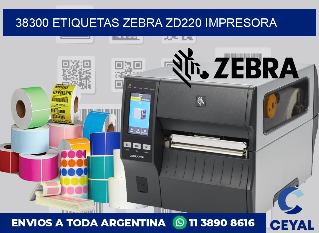 38300 etiquetas Zebra zd220 impresora