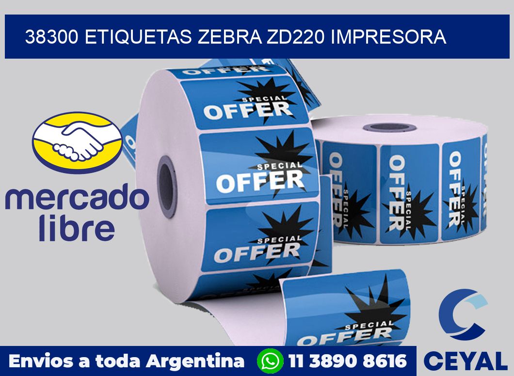 38300 etiquetas Zebra zd220 impresora