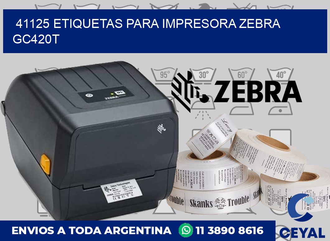 41125 etiquetas para impresora zebra GC420T