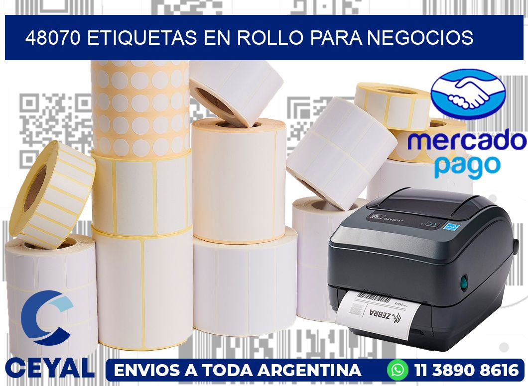 48070 Etiquetas en rollo para negocios