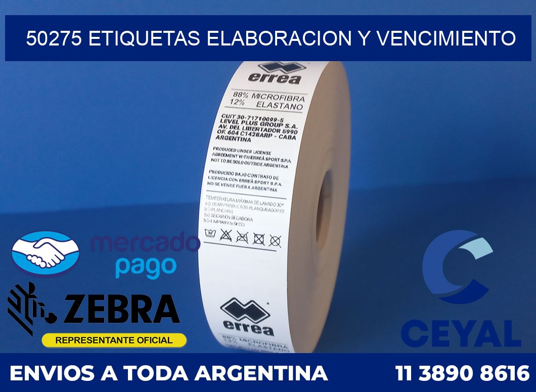 50275 Etiquetas elaboracion y vencimiento