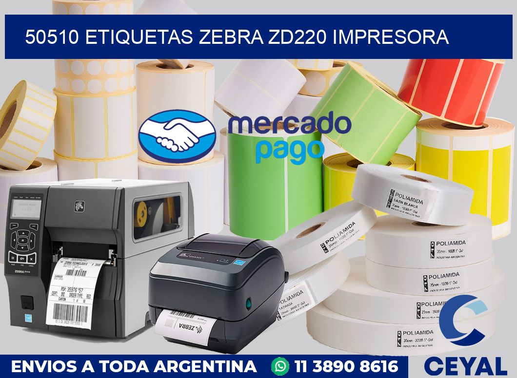 50510 etiquetas Zebra zd220 impresora