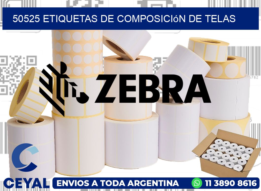 50525 Etiquetas de composición de Telas