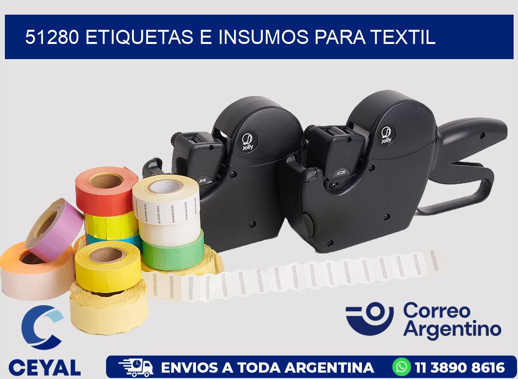 51280 etiquetas e insumos para textil