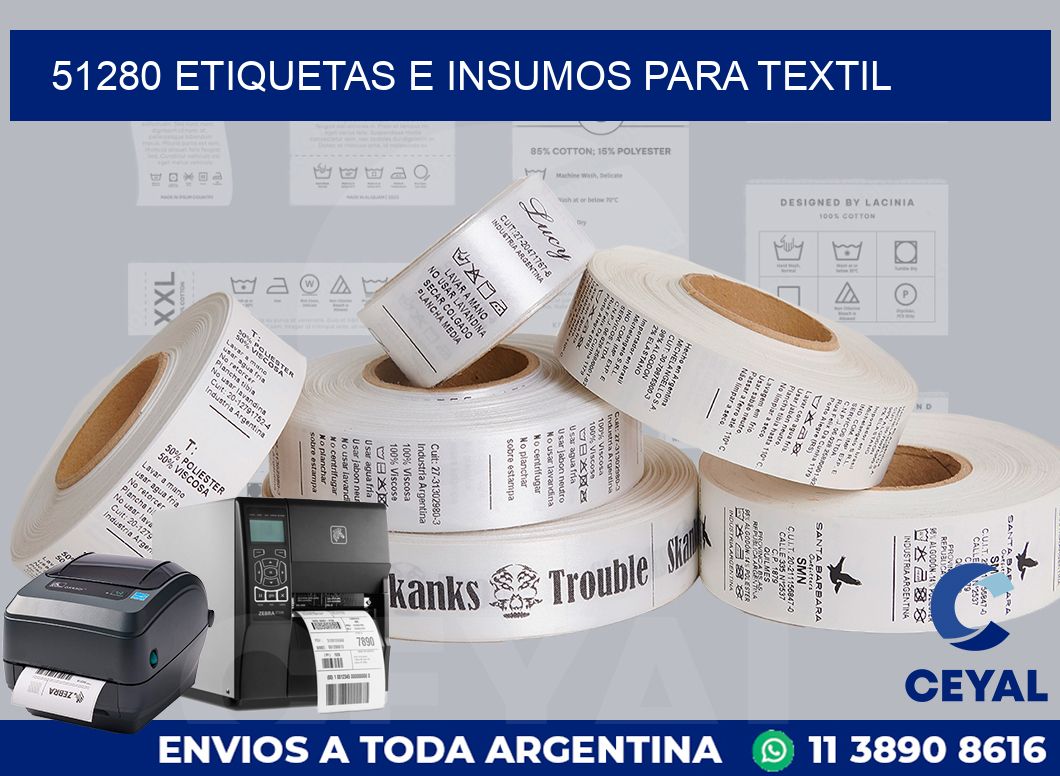 51280 etiquetas e insumos para textil