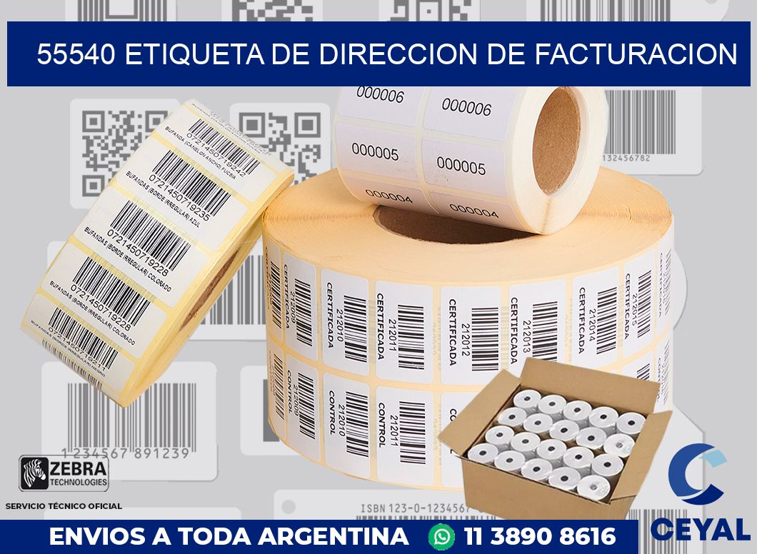 55540 Etiqueta de direccion de facturacion