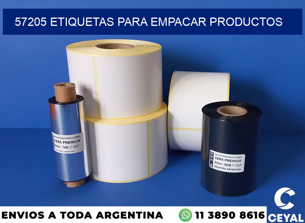 57205 etiquetas para empacar productos