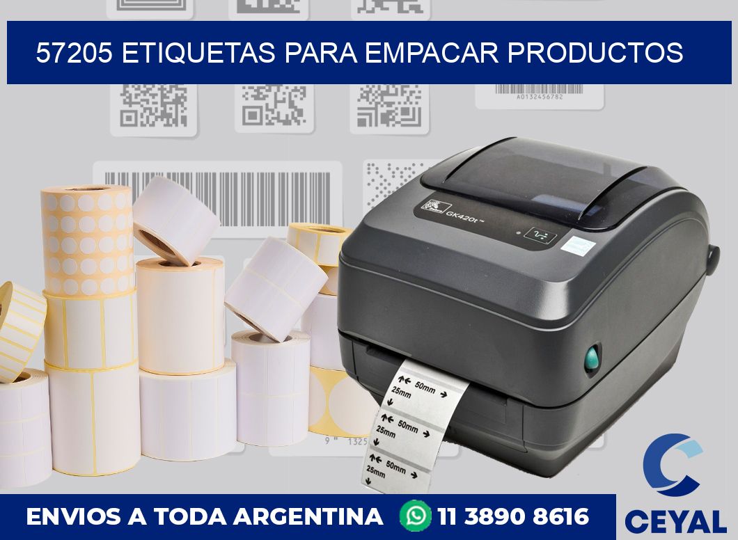 57205 etiquetas para empacar productos