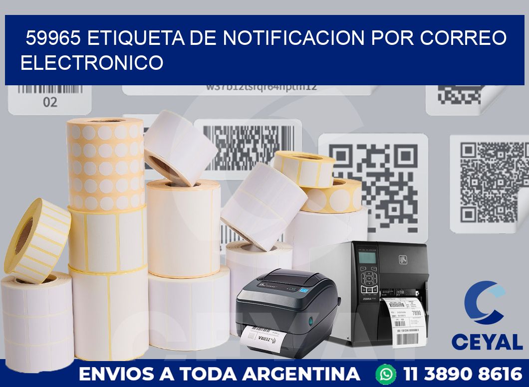 59965 Etiqueta de notificacion por correo electronico