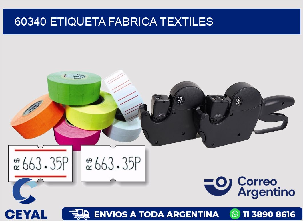 60340 etiqueta fabrica textiles