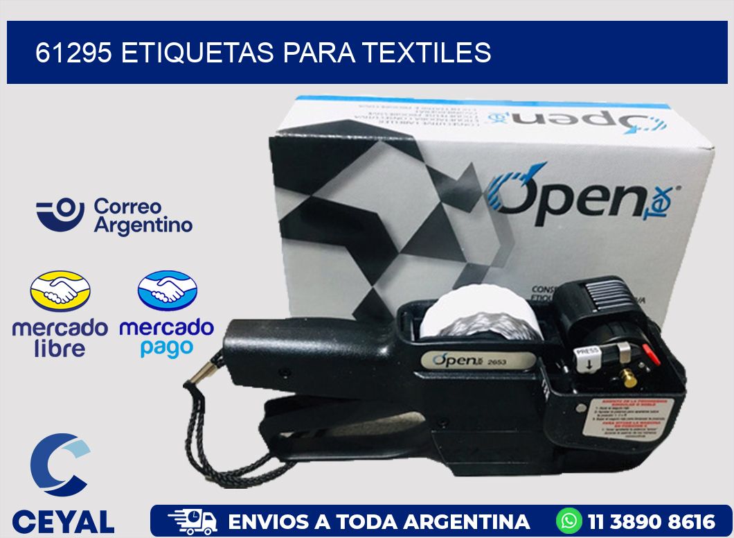 61295 etiquetas para textiles