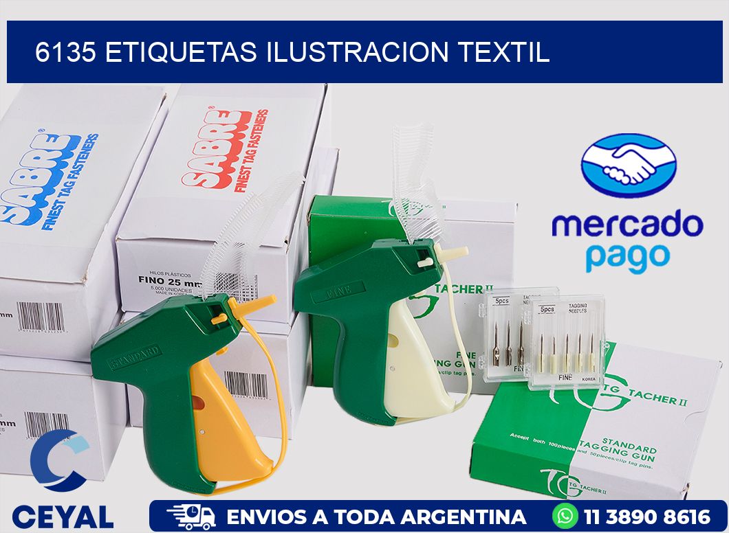 6135 etiquetas ilustracion textil