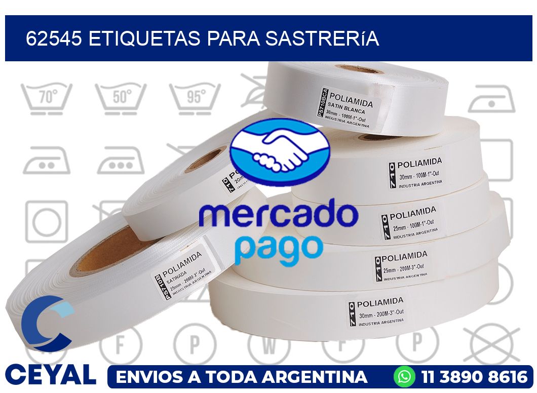 62545 Etiquetas para sastrería