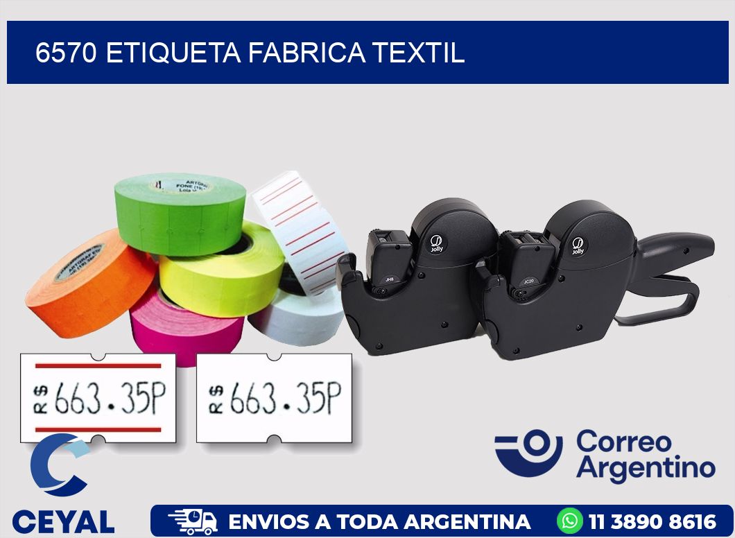 6570 etiqueta fabrica textil