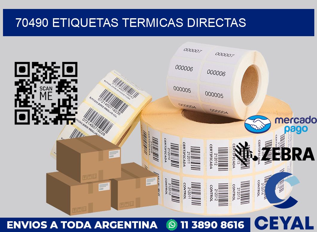 70490 Etiquetas termicas directas