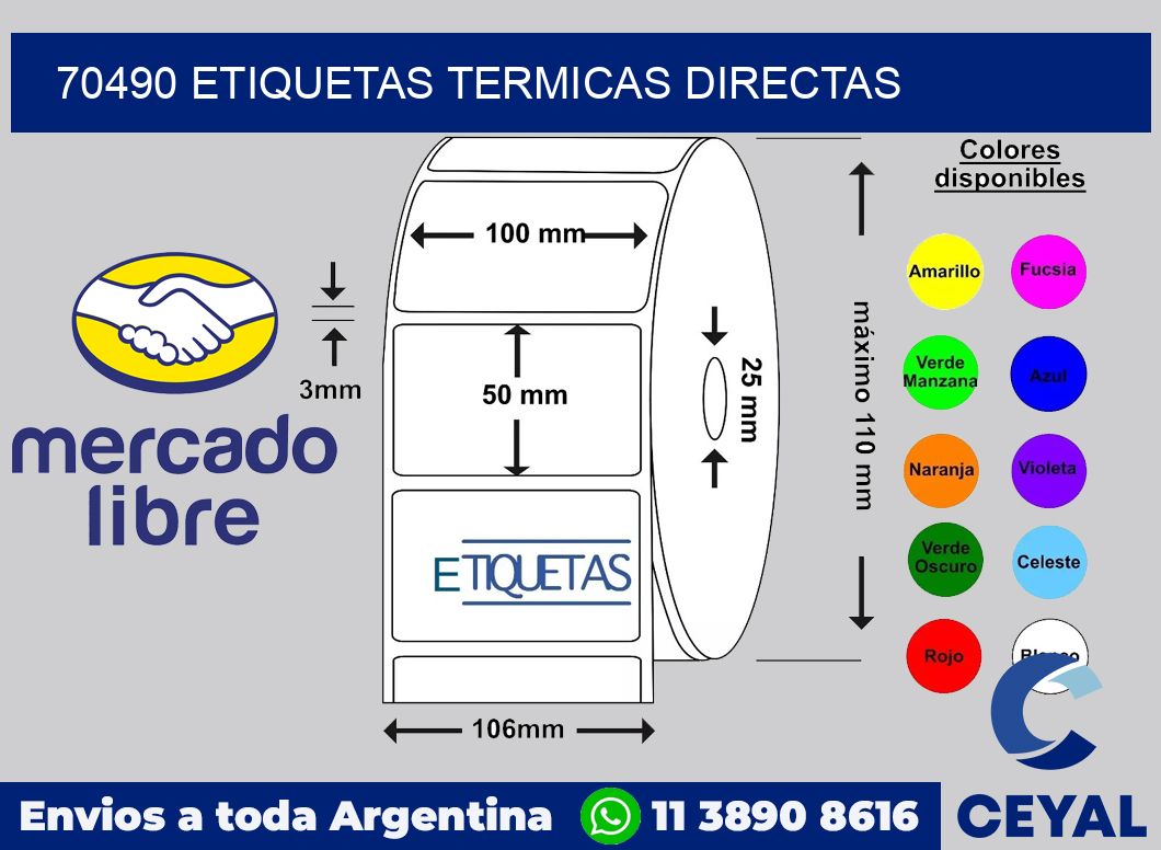 70490 Etiquetas termicas directas