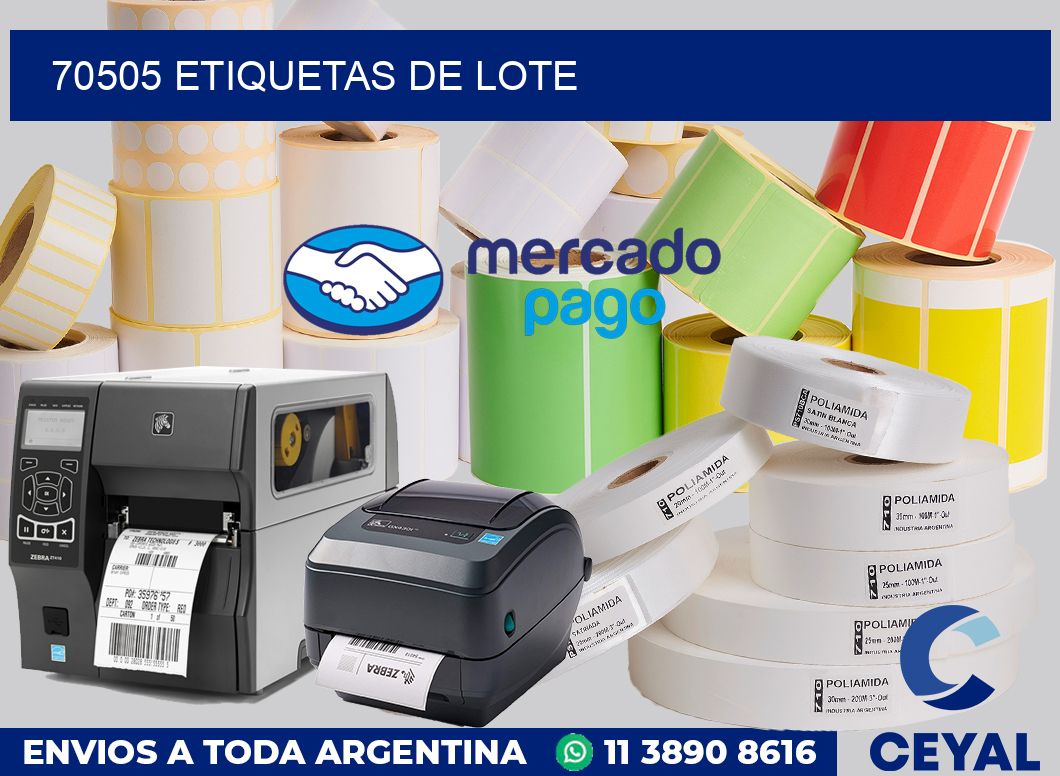 70505 Etiquetas de lote