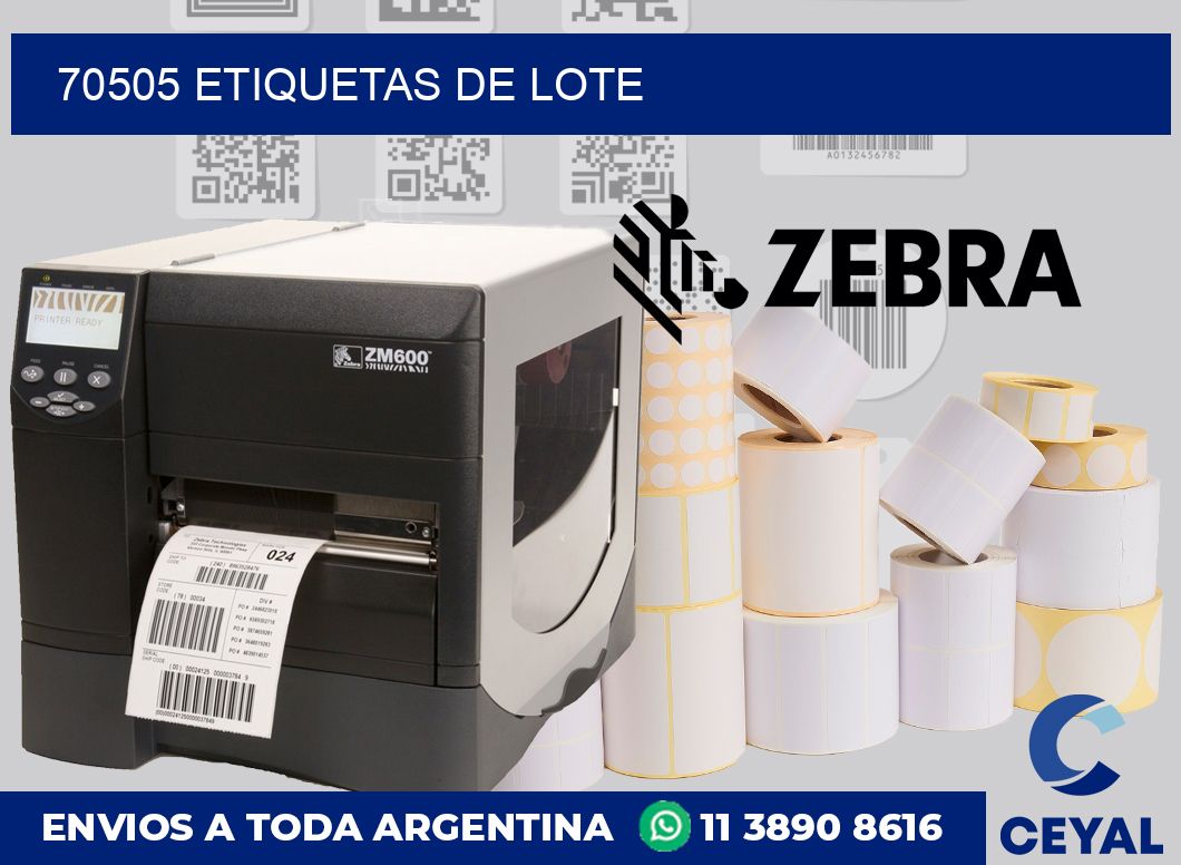 70505 Etiquetas de lote