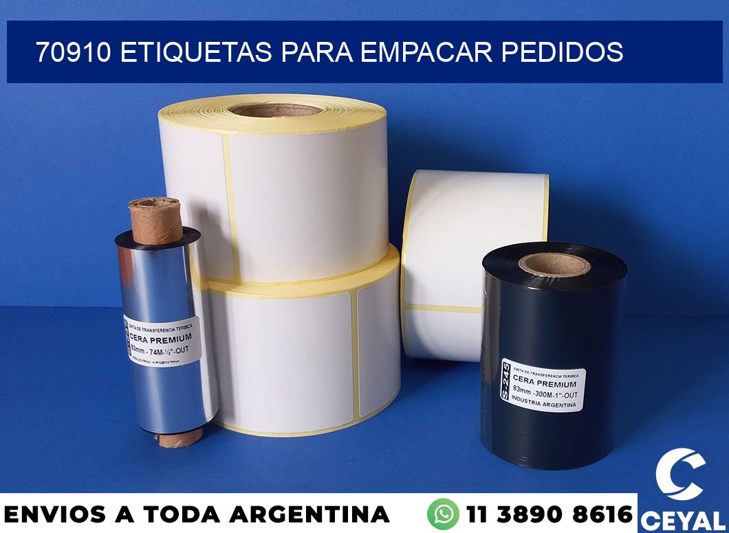 70910 etiquetas para empacar pedidos