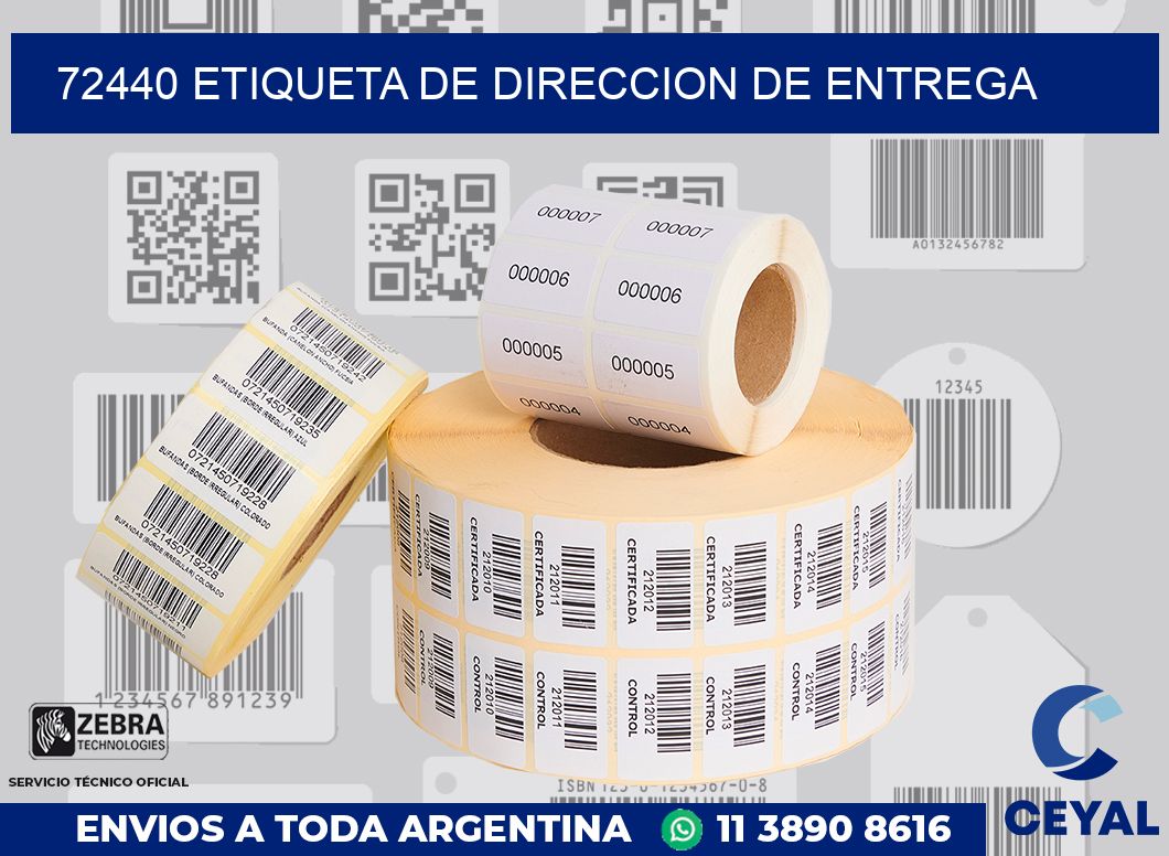 72440 Etiqueta de direccion de entrega