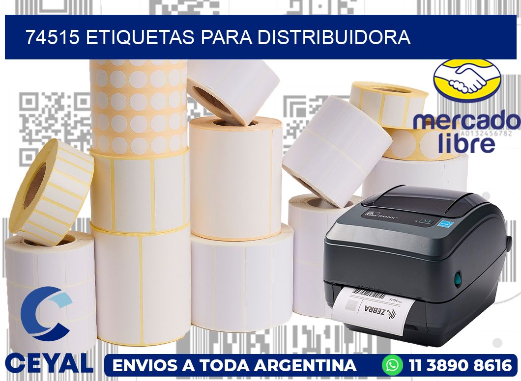 74515 etiquetas para distribuidora