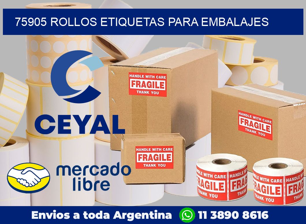 75905 Rollos etiquetas para embalajes