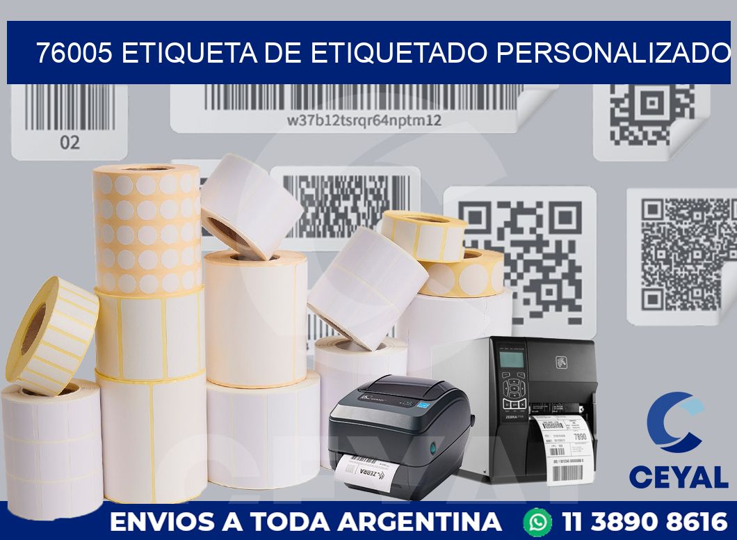76005 Etiqueta de etiquetado personalizado