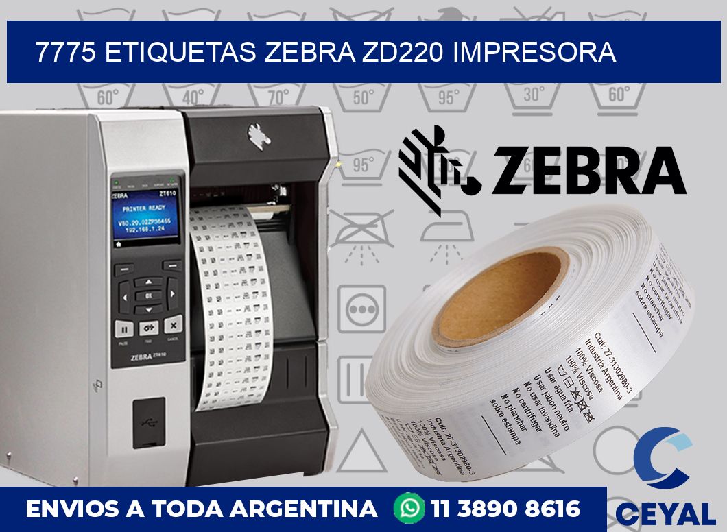 7775 etiquetas Zebra zd220 impresora