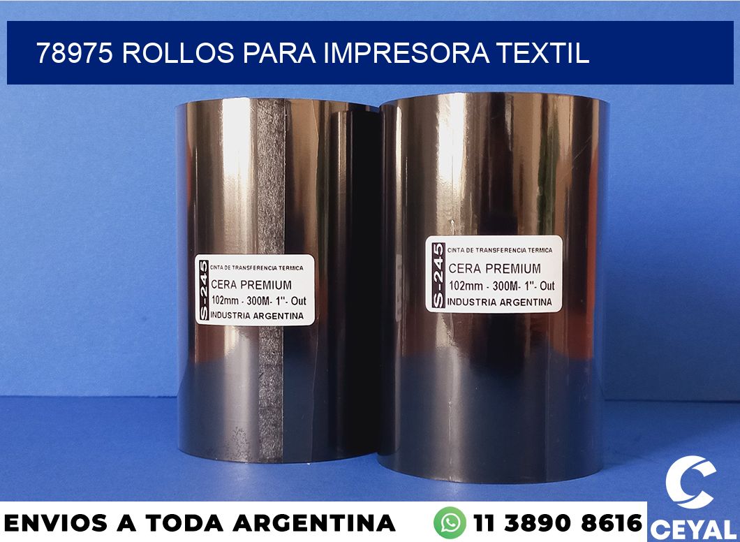 78975 rollos para impresora textil