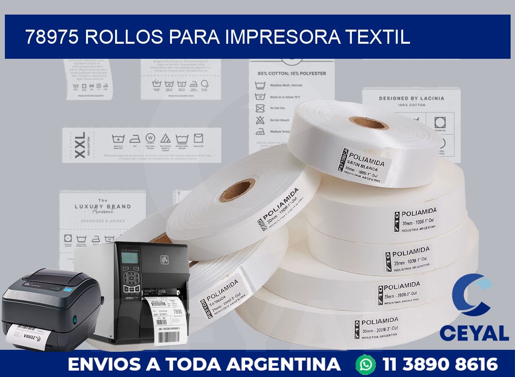 78975 rollos para impresora textil