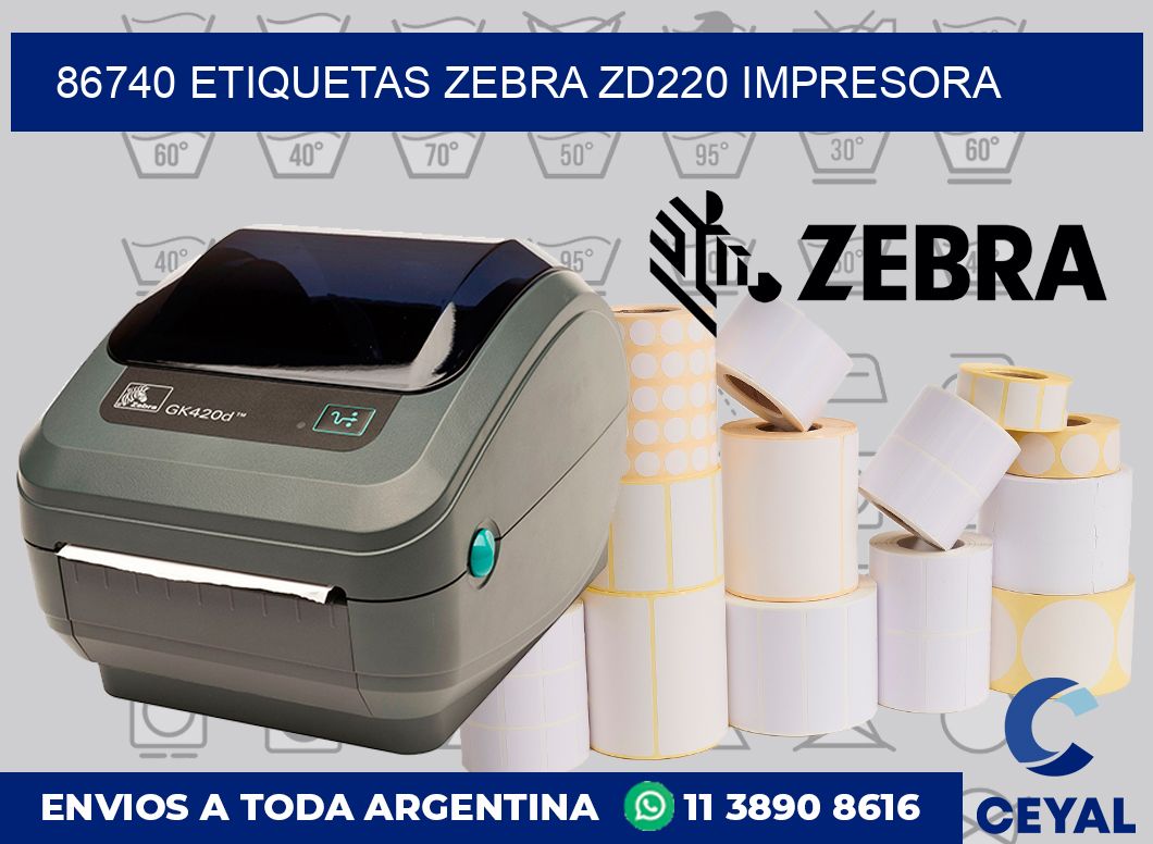 86740 etiquetas Zebra zd220 impresora