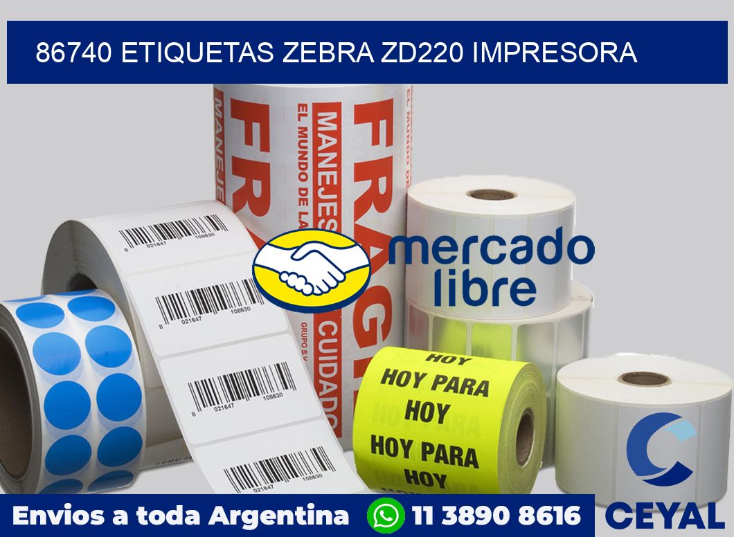 86740 etiquetas Zebra zd220 impresora