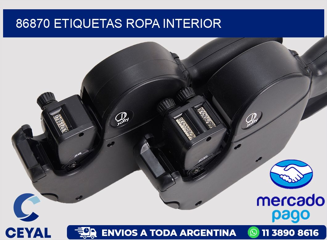86870 Etiquetas ropa interior