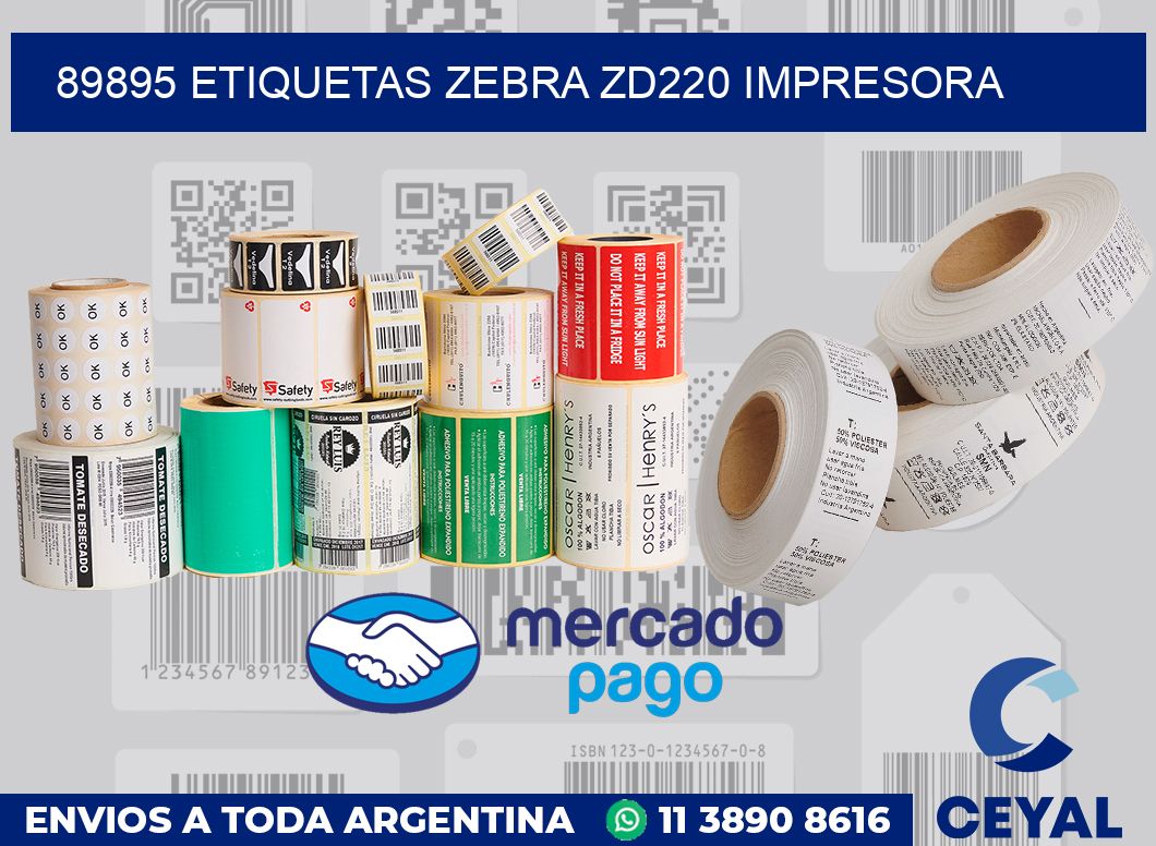 89895 etiquetas Zebra zd220 impresora