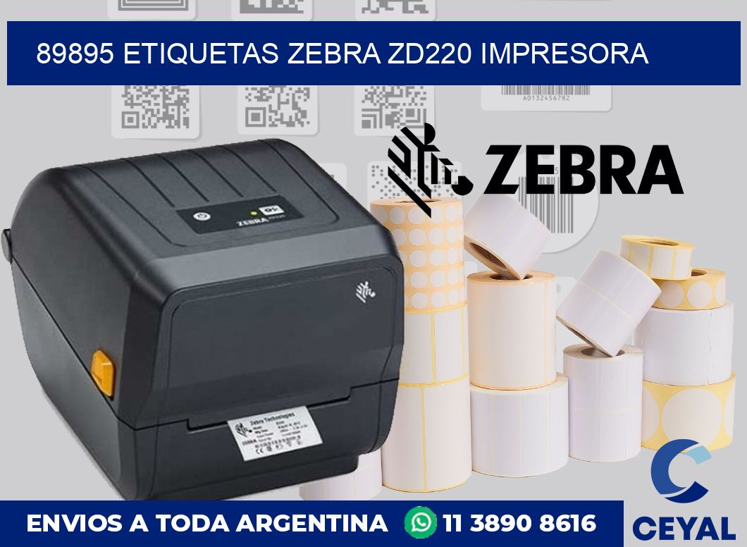 89895 etiquetas Zebra zd220 impresora