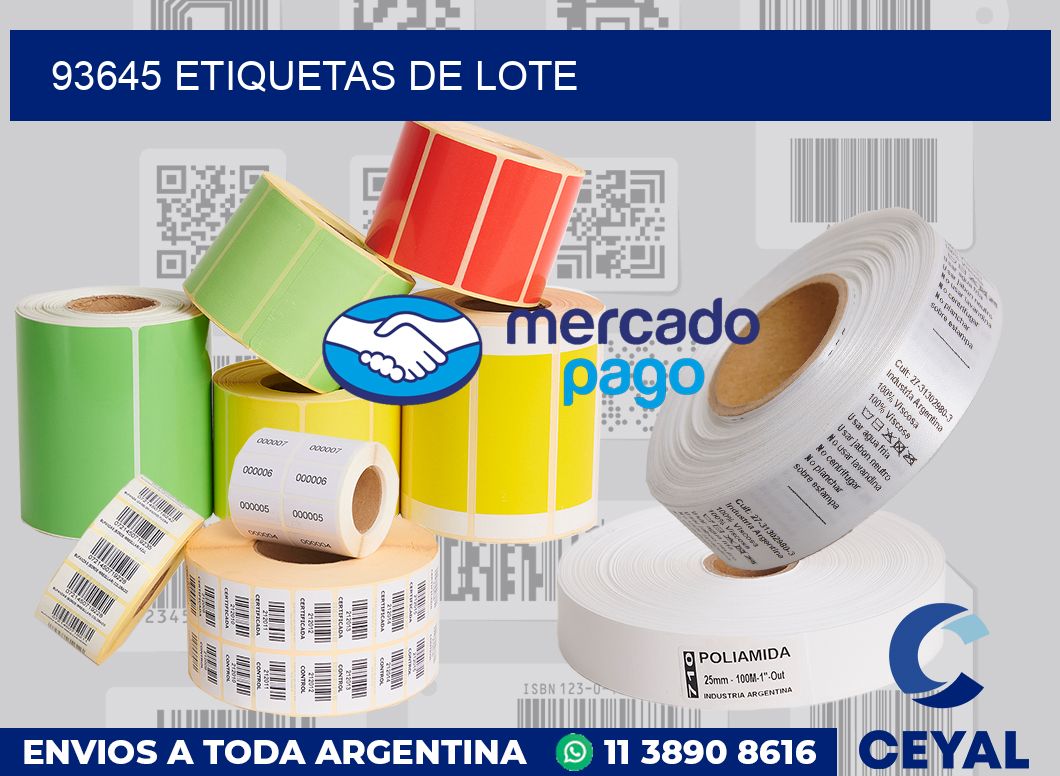 93645 Etiquetas de lote