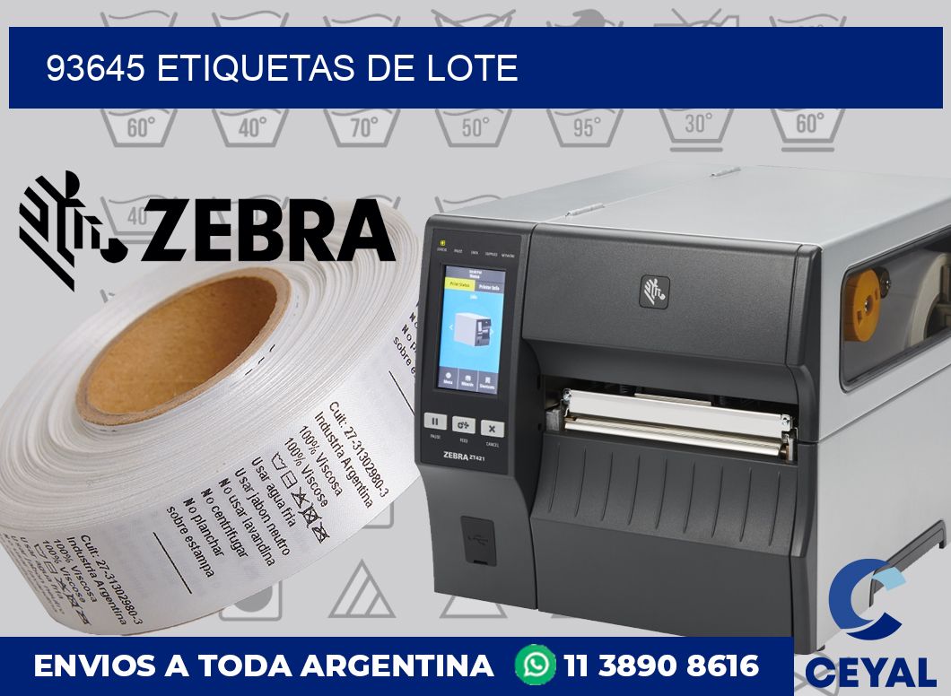 93645 Etiquetas de lote