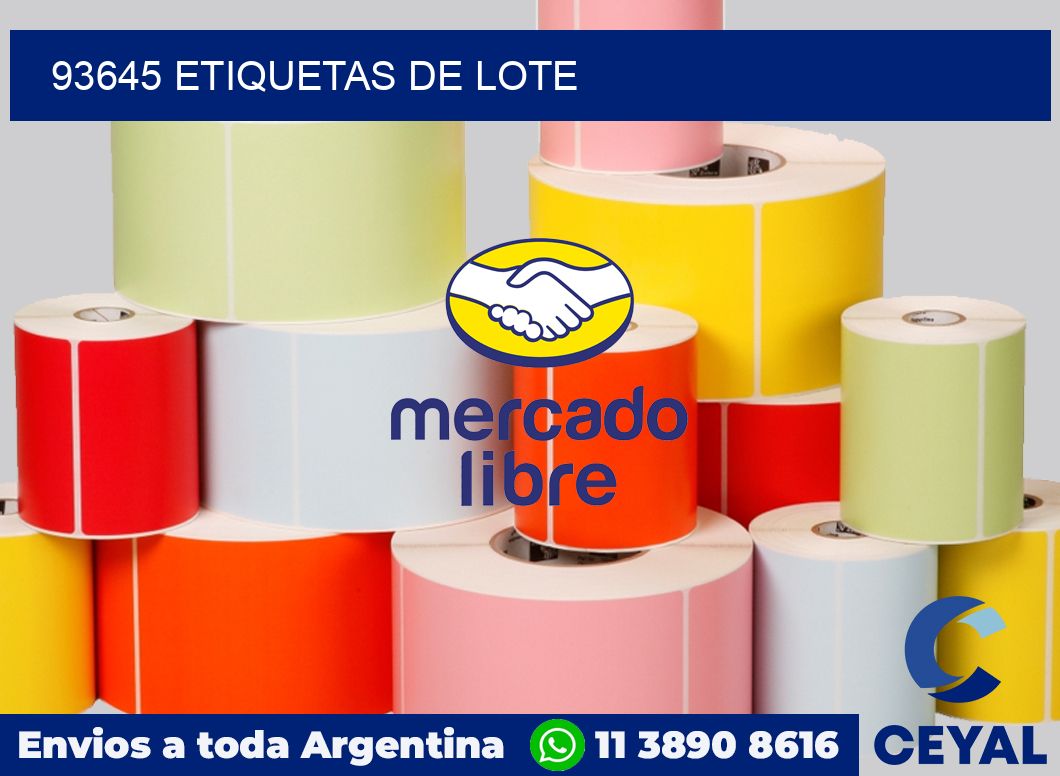 93645 Etiquetas de lote