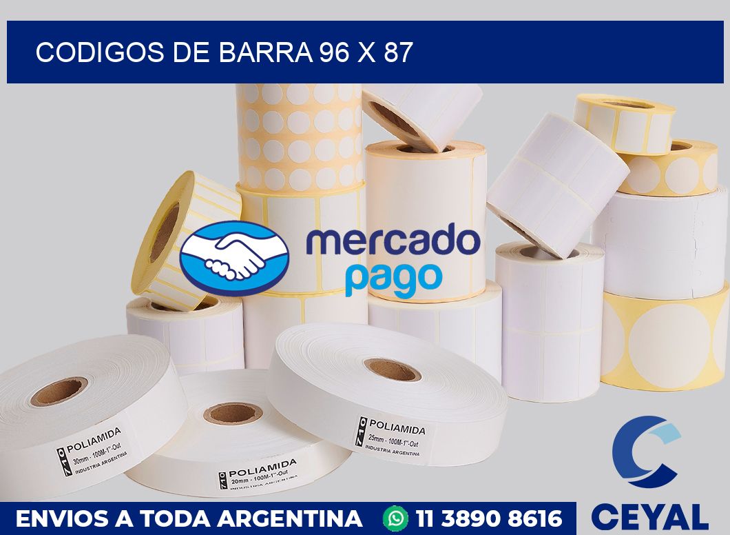 Codigos de barra 96 x 87