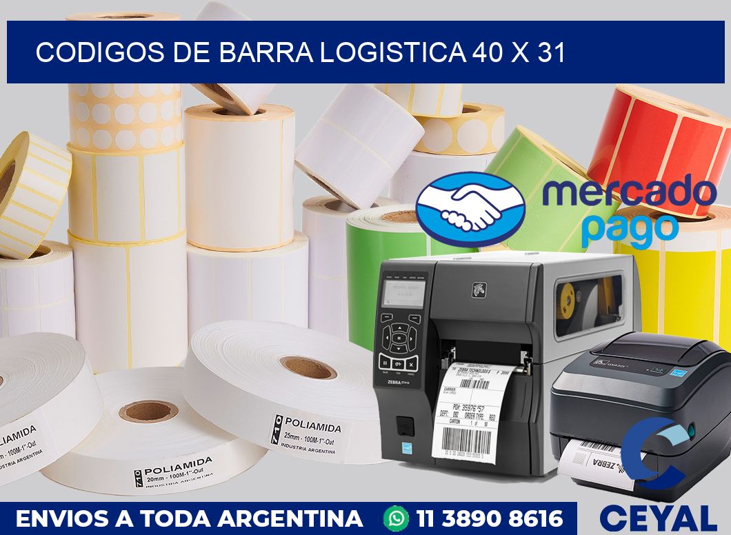 Codigos de barra logistica 40 x 31