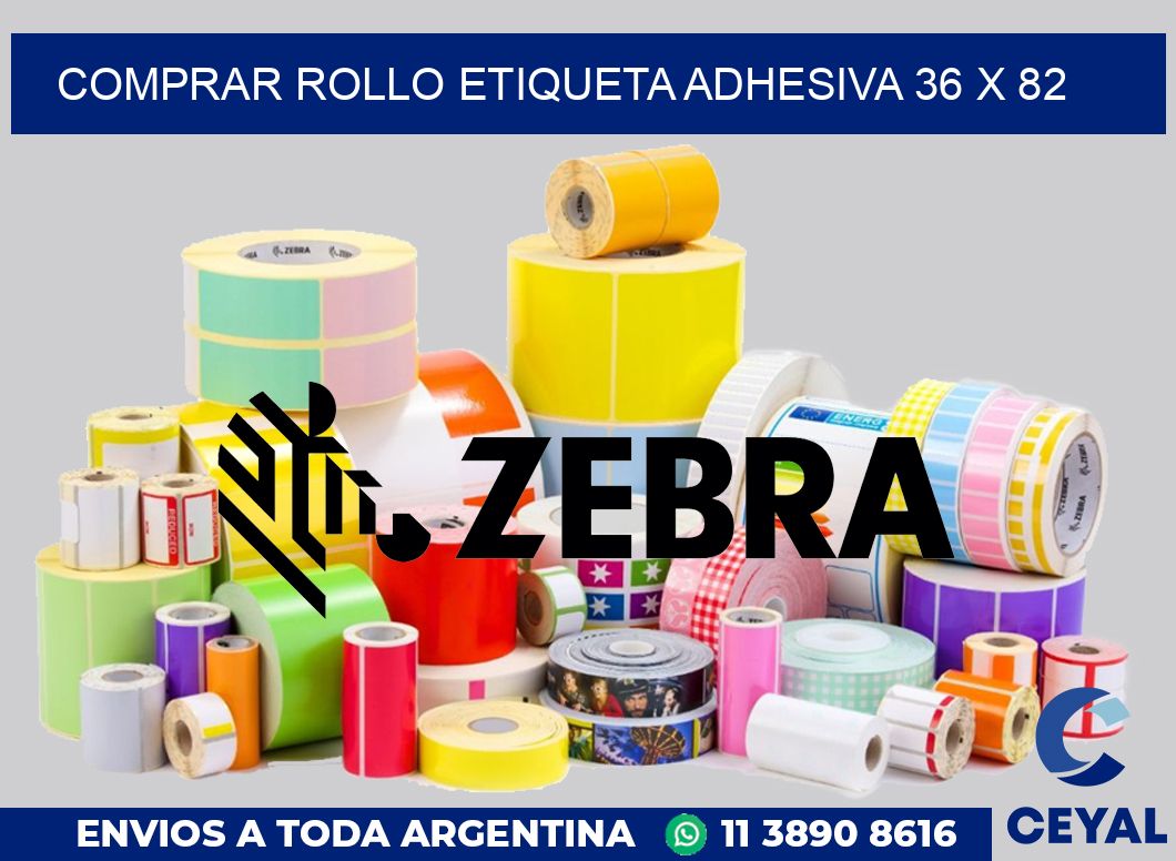 Comprar rollo etiqueta adhesiva 36 x 82