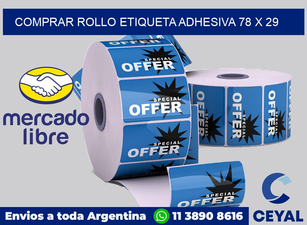 Comprar rollo etiqueta adhesiva 78 x 29