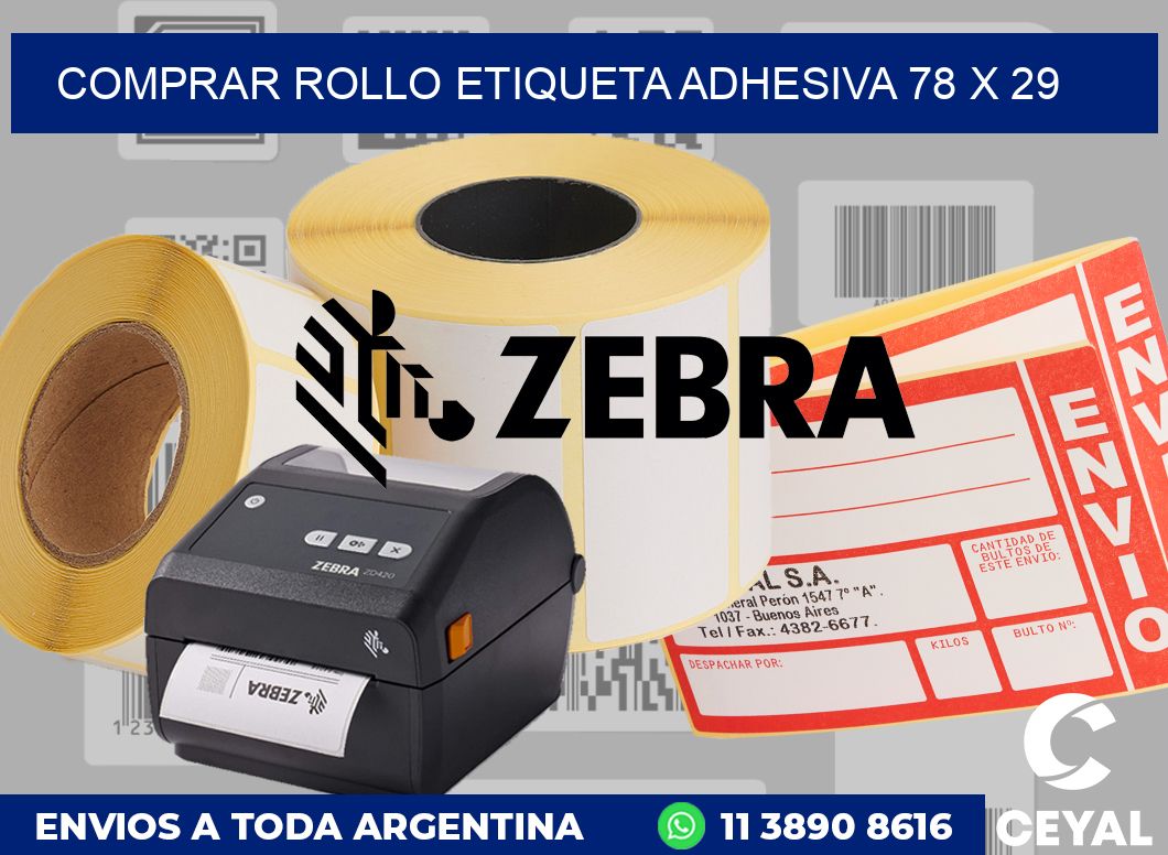 Comprar rollo etiqueta adhesiva 78 x 29