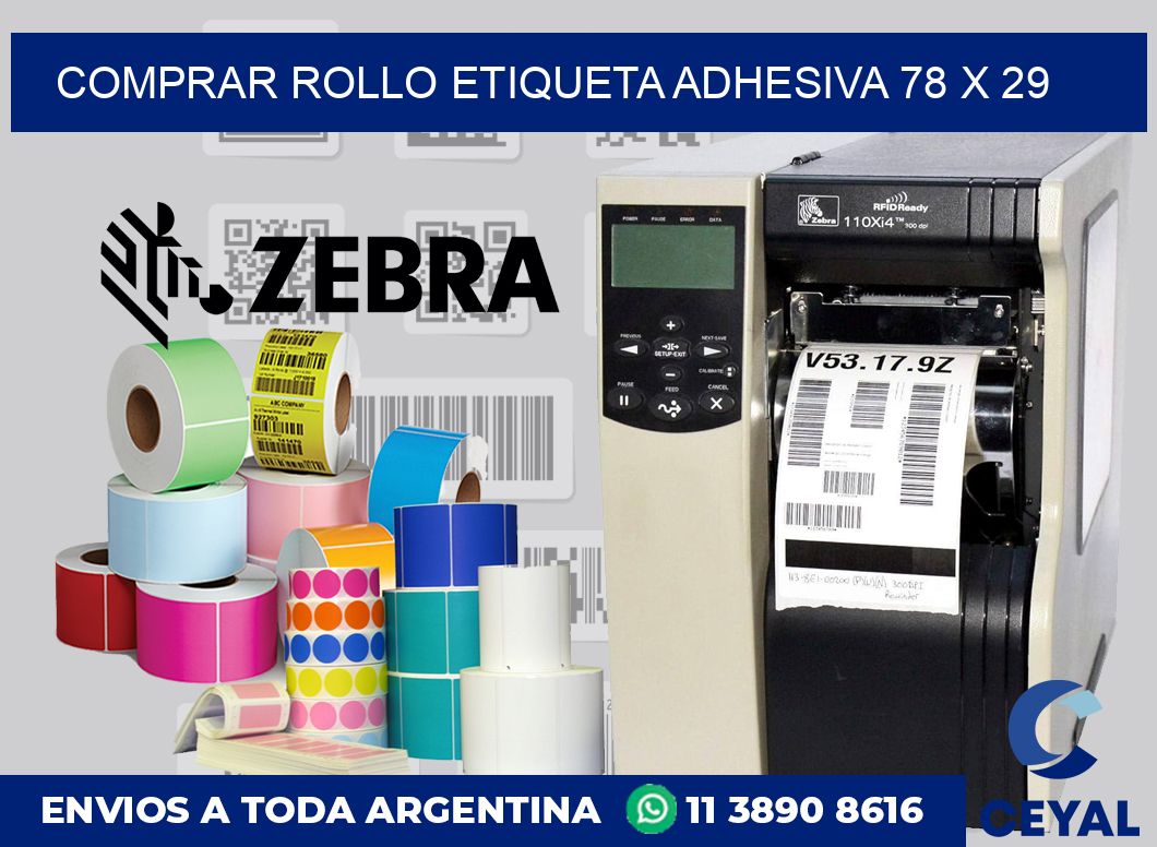 Comprar rollo etiqueta adhesiva 78 x 29