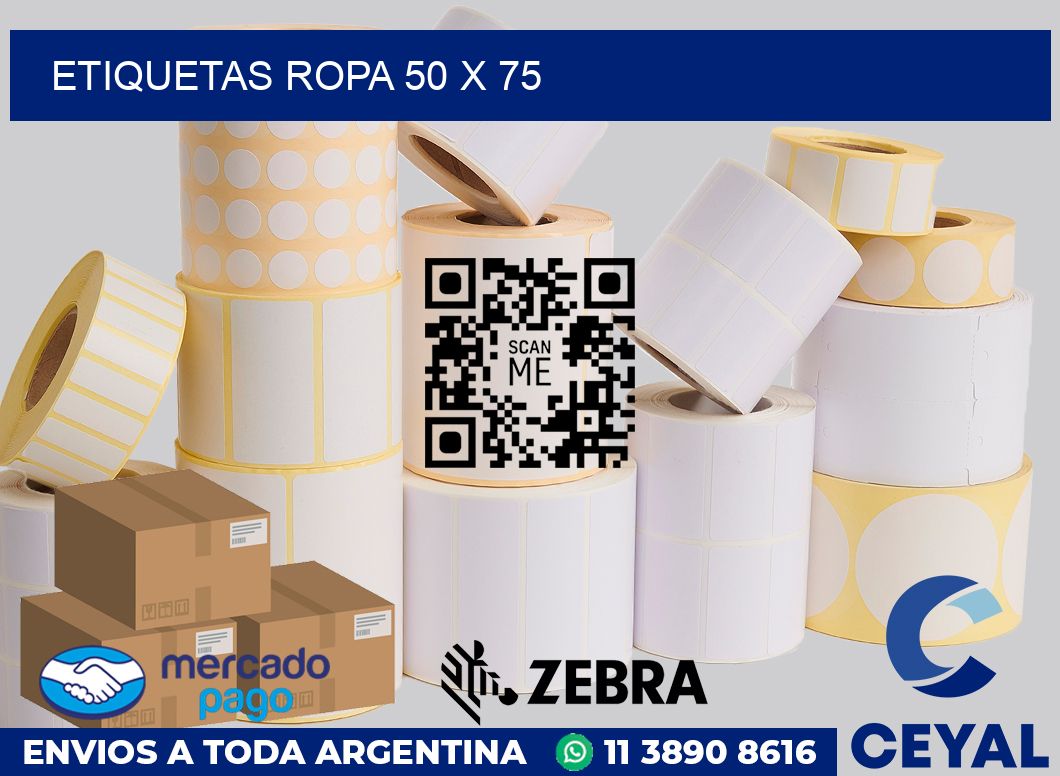 Etiquetas ropa 50 x 75