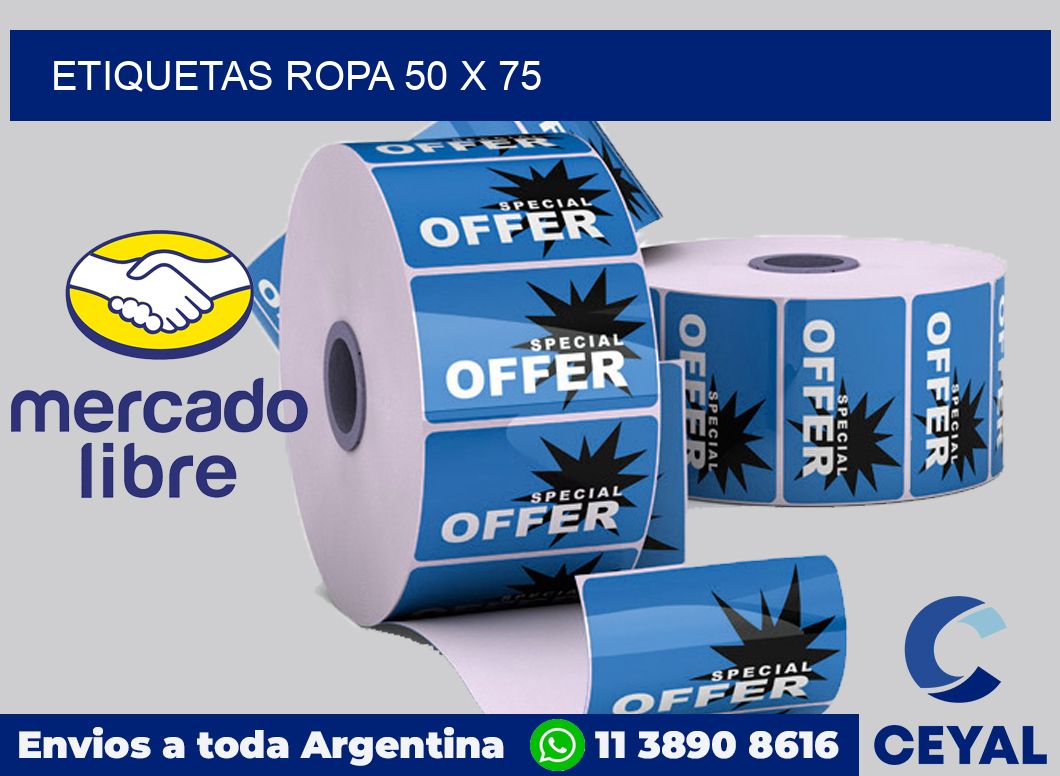 Etiquetas ropa 50 x 75