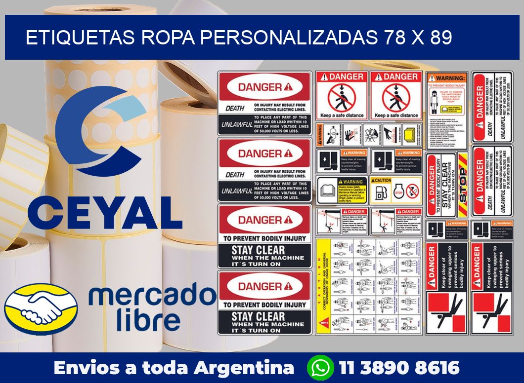 Etiquetas ropa personalizadas 78 x 89