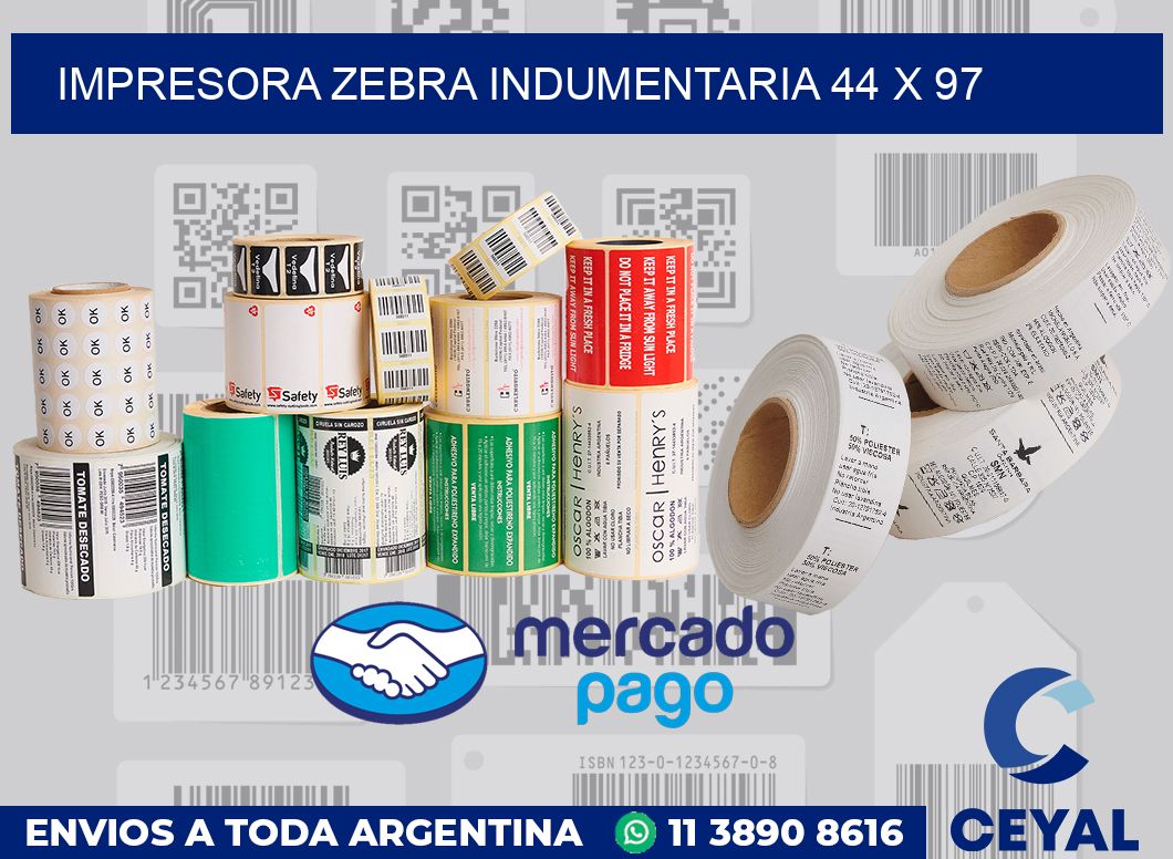 Impresora Zebra indumentaria 44 x 97