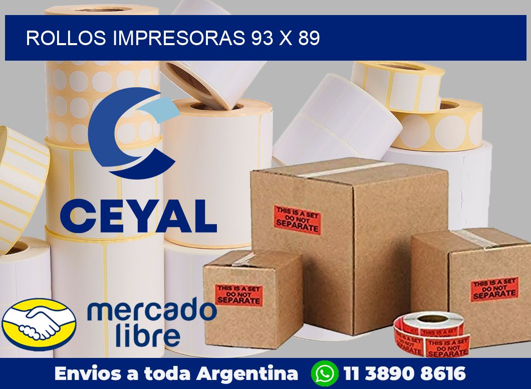 Rollos impresoras 93 x 89