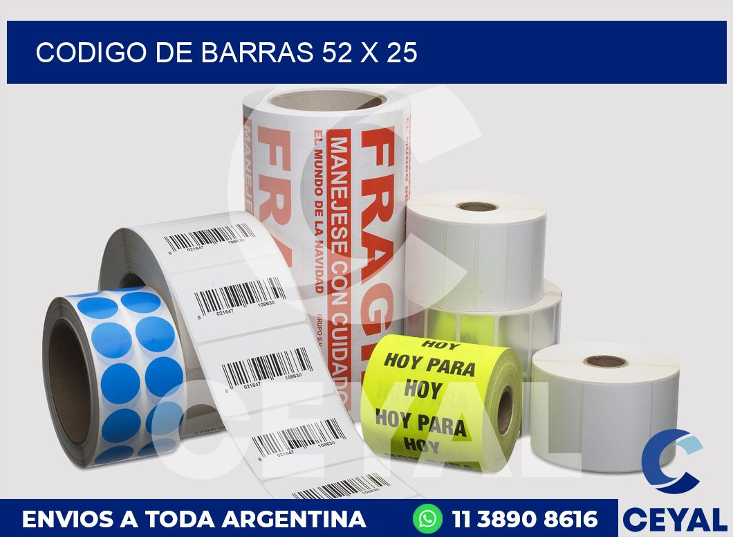 codigo de barras 52 x 25